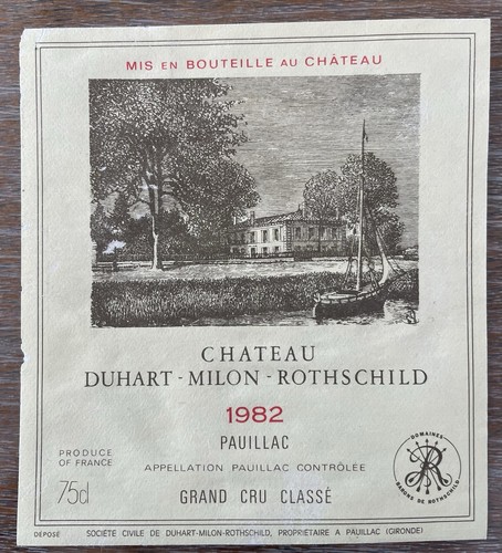étiquette château duhart - Étiquette,