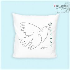 Housse de coussin La Colombe de la Paix Picasso Art Moderne Collection Satinée