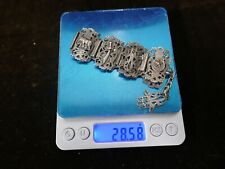 bracelet cherifien  ou Tunisien argent,poincon etoile, croissant,L 17cm,P 28,6g