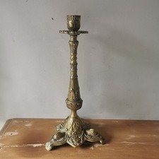 Ancien Pied De Lampe / Bougeoir En Bronze Doré / Réf A473