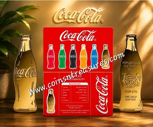 Carte pièce coca cola - carte,