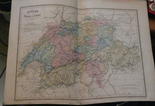 Suisse ancienne carte - carte, en