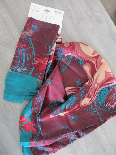 Foulard avec soie imprimé