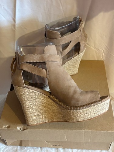 Ugg sandales compensées beige - ugg,