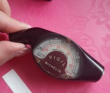 R19304Vintage Ancien Contrôleur Pression Pneu Michelin Notice Boitier Mécanique 