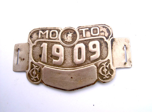 Plaque fiscale moto - fiscale, 1909