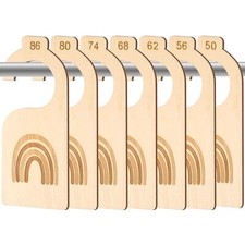 7 PCS Séparateur de Placard pour Bébé 7 Tailles de Vêtements 50 à 86 Étiquett...