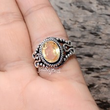 Bague citrine topaze jaune
