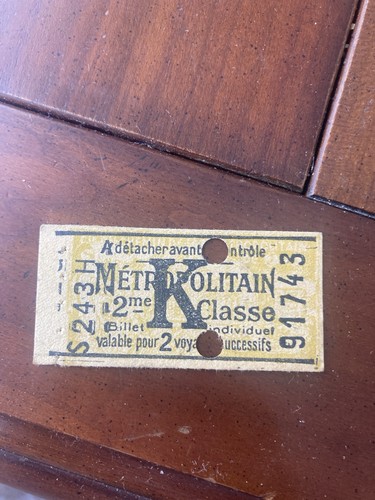 Paris metro ancien ticket - metro,