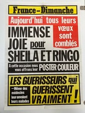 Affiche presse journal revue France Dimanche Sheila Ringo 51x71