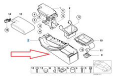 BMW 3 E46 Garniture de console