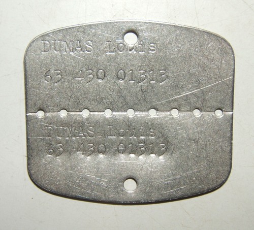 Plaque identite modele 1950 - plaque,