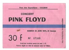 RARE / TICKET BILLET DE CONCERT - PINK FLOYD : LIVE A COLMAR ( FRANCE ) 1974