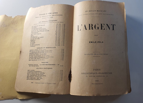 Zola emile argent - zola, /