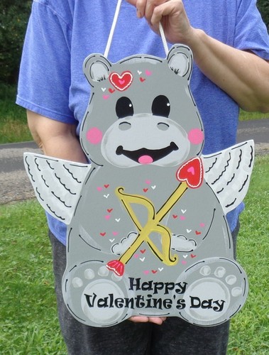 Hand painted hippo - painted,