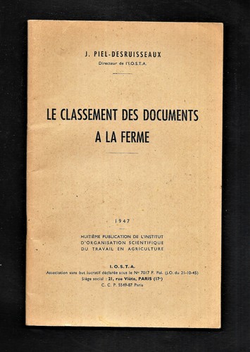 Classement des documents à - le,