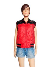 Doudoune sans manches rouge et noir Soncha Vintage 80s