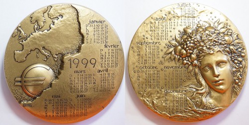 Rare medaille calendrier mdp - calendrier,
