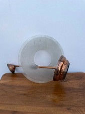 Petite lustre en verre et en cuivre vintage 50