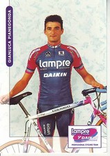 CYCLISME carte cycliste GIANLUCA PIANEGONDA équipe LAMPRE DAIKIN