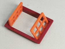 MAJOKIT FENÊTRE BORDEAU A DEUX VANTAUX ORANGE A PETITS CARREAUX