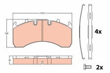TRW Plaquettes de frein pour VOLVO FH pour RENAULT TRUCKS MAGNUM Plaquettes de