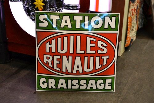 Plaque émaillée renault - plaque,
