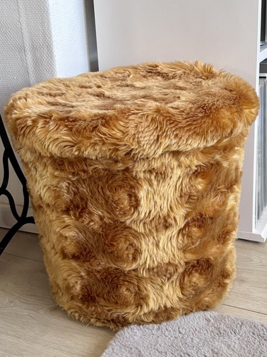 Pouf moumoute pelfran vintage - ,