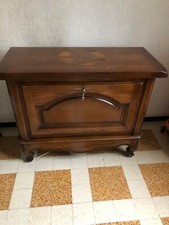 Meuble bas TV en bois massif années 70