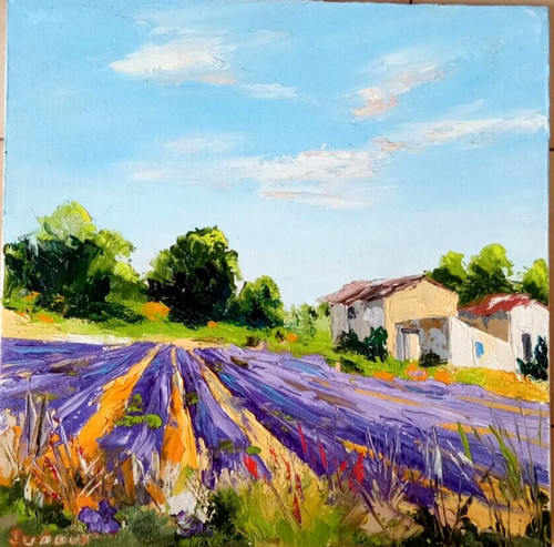 Peinture les lavandes - peinture,
