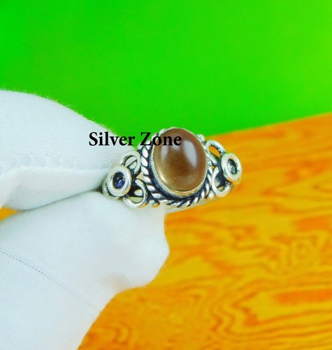 Bague quartz fumé - |, argent