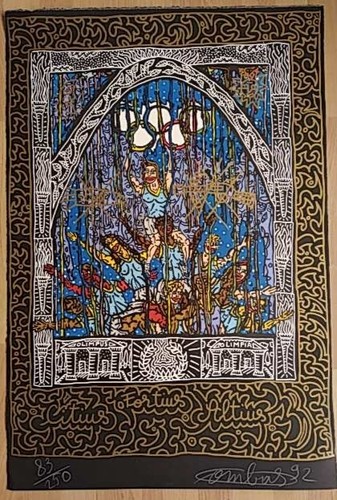 Robert combas lithographie - robert,