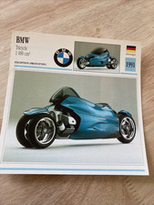 BMW prototype 1000 Tricycle 1991 fiche carte moto collection édition Atlas