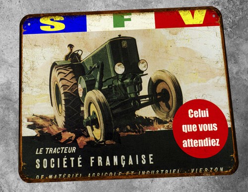Plaque metal vintage tracteur - plaque,