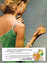 PUBLICITE ADVERTISING 064  1973  JEAN D'ALBRET   parfum GEL ECUSSON GEL CASAQUE