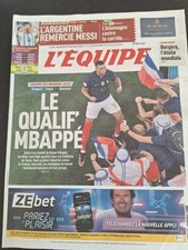 L'équipe n°24942 27/11/2022 FRANCE DANEMARK 2-1 Coupe du monde 2022