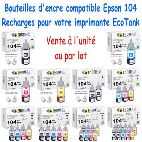 Bouteilles encre compatible - bouteilles, d'encre