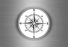 Autocollant sticker voiture moto boussole compass vintage r4 nautique