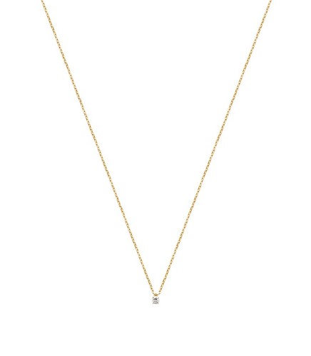 Collier cristal solitaire - cristal,