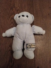 Doudou peluche Ours bleu