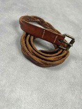 Ceinture cuir tressé vintage