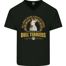Un T-Shirt En Coton Pour Homme À Col En V De Bull Terrier