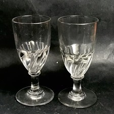 2 verres à absinthe anciens, Cuve torsadés