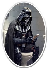 STICKER TOILETTE WC DARK