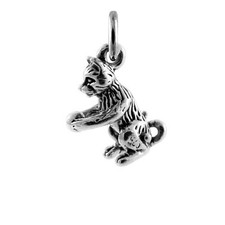 Charm Chat et Pelote de Laine en Argent 925/1000