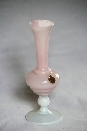 Vase opaline rose - , pied