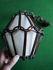 Suspension Vintage En Rotin