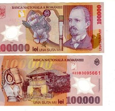 Roumanie ROMANIA Billet 100000 LEI 2001 P114 POLYMER  VF BON ETAT