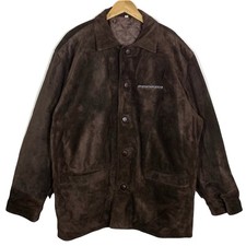 Veste Manteau En Cuir Retourné Vintage 90’s Poursuite