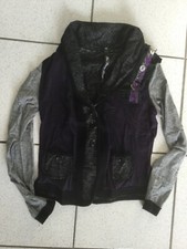 Gilet Bleu Blanc Rouge coton mélangé noir et violet taille 42